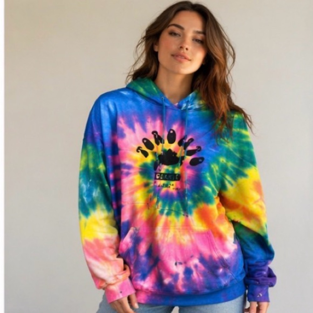 Toronto Canada Tie-Dye Hoodie in Rainbow Colors